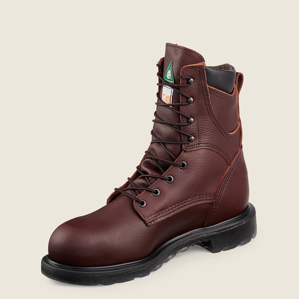 Red Wing Mens Safety Boots - Supersole® 2.0 - 8-inch Waterproof Csa Toe - Burgundy - ZXI251974